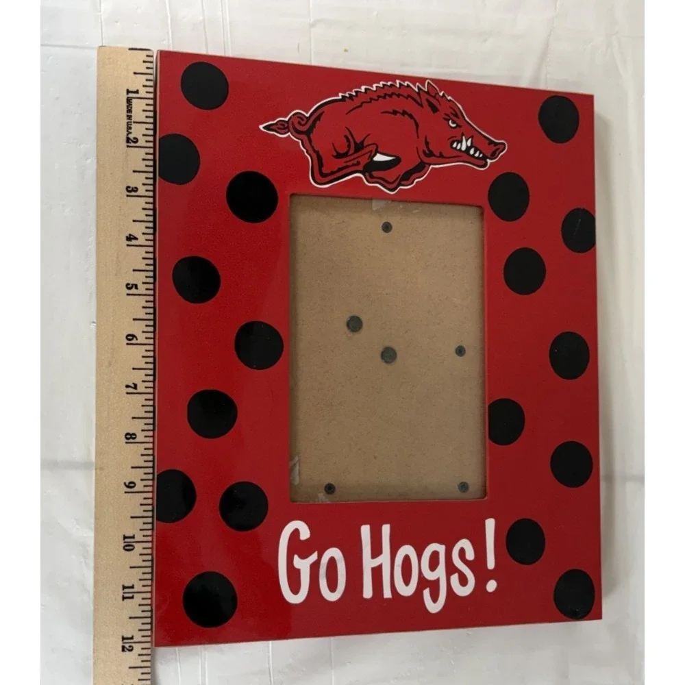 Arkansas Razorbacks‎ Picture Frame Polka Dots Red Black Go Hogs! 4